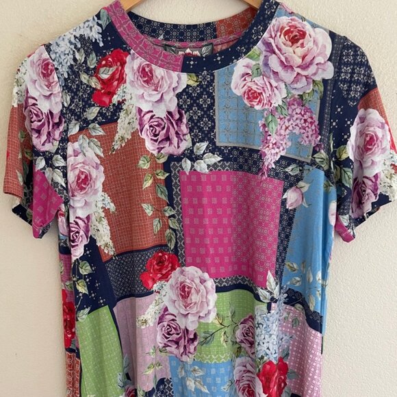 JOHNNY WAS Rose Patch Swing Tee: Size XS/Small in Excellent Pre-Loved Condition - Picture 8 of 10